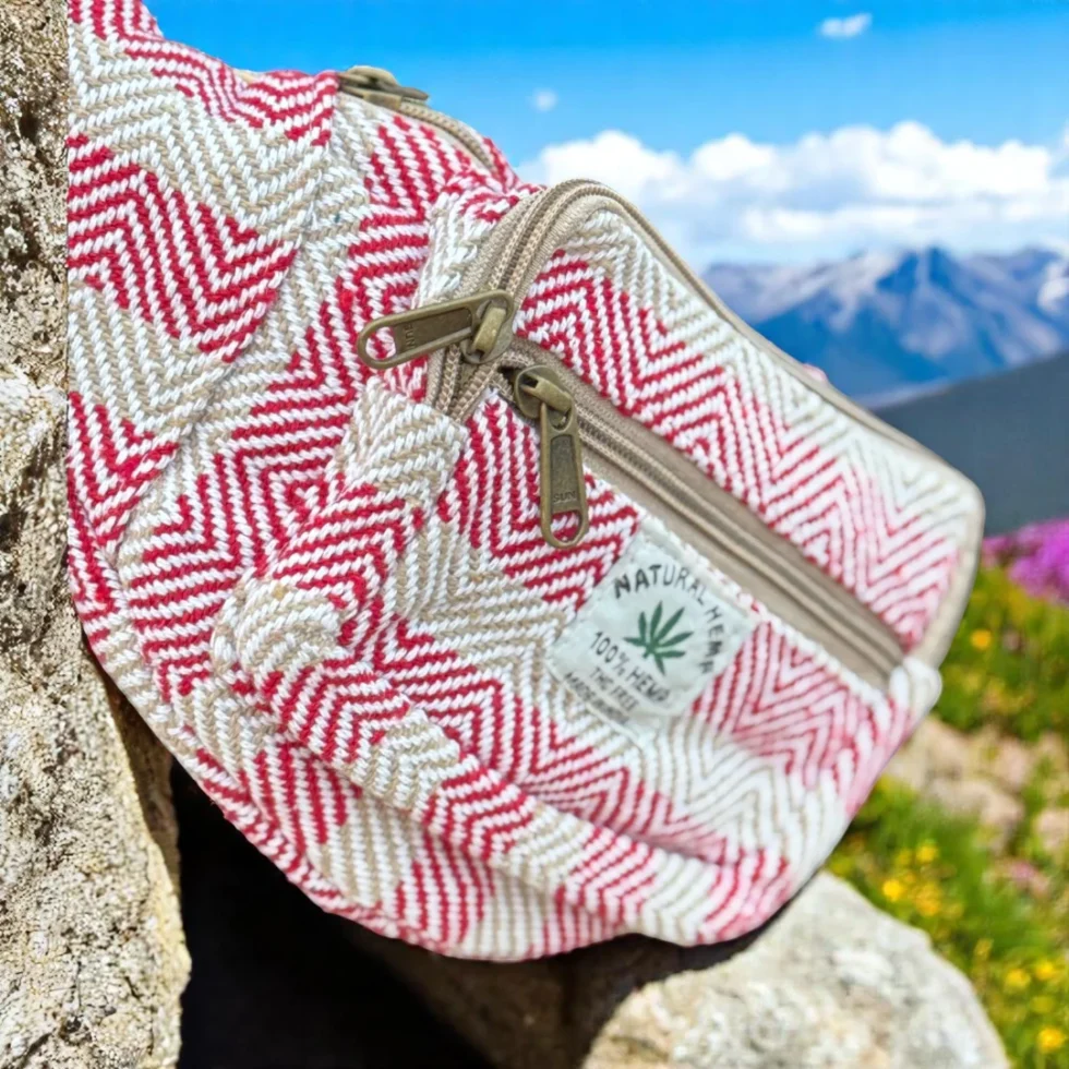 Eco Tribe Hemp Waist Bag – Handwoven Utility Sling from Himachal - Himachalbox.com