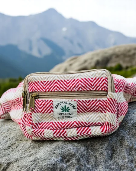 Eco Tribe Hemp Waist Bag – Handwoven Utility Sling from Himachal
