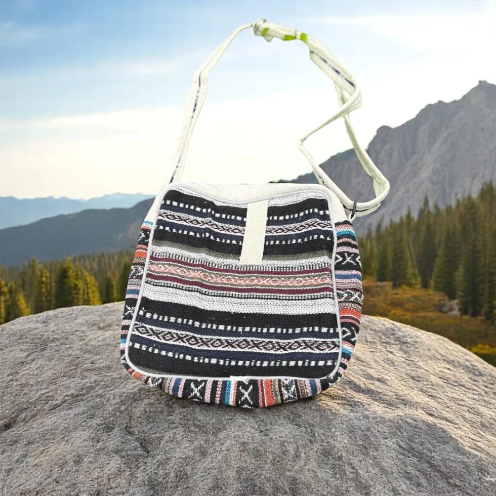 Pahadi Pulse Hemp Sling – Handwoven Side Bag from Himachal - Himachalbox.com