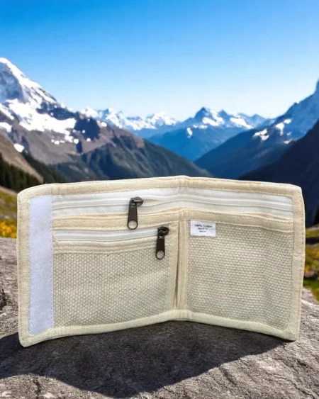 wallet made with natural hemp and cotton in Kasol, Kullu