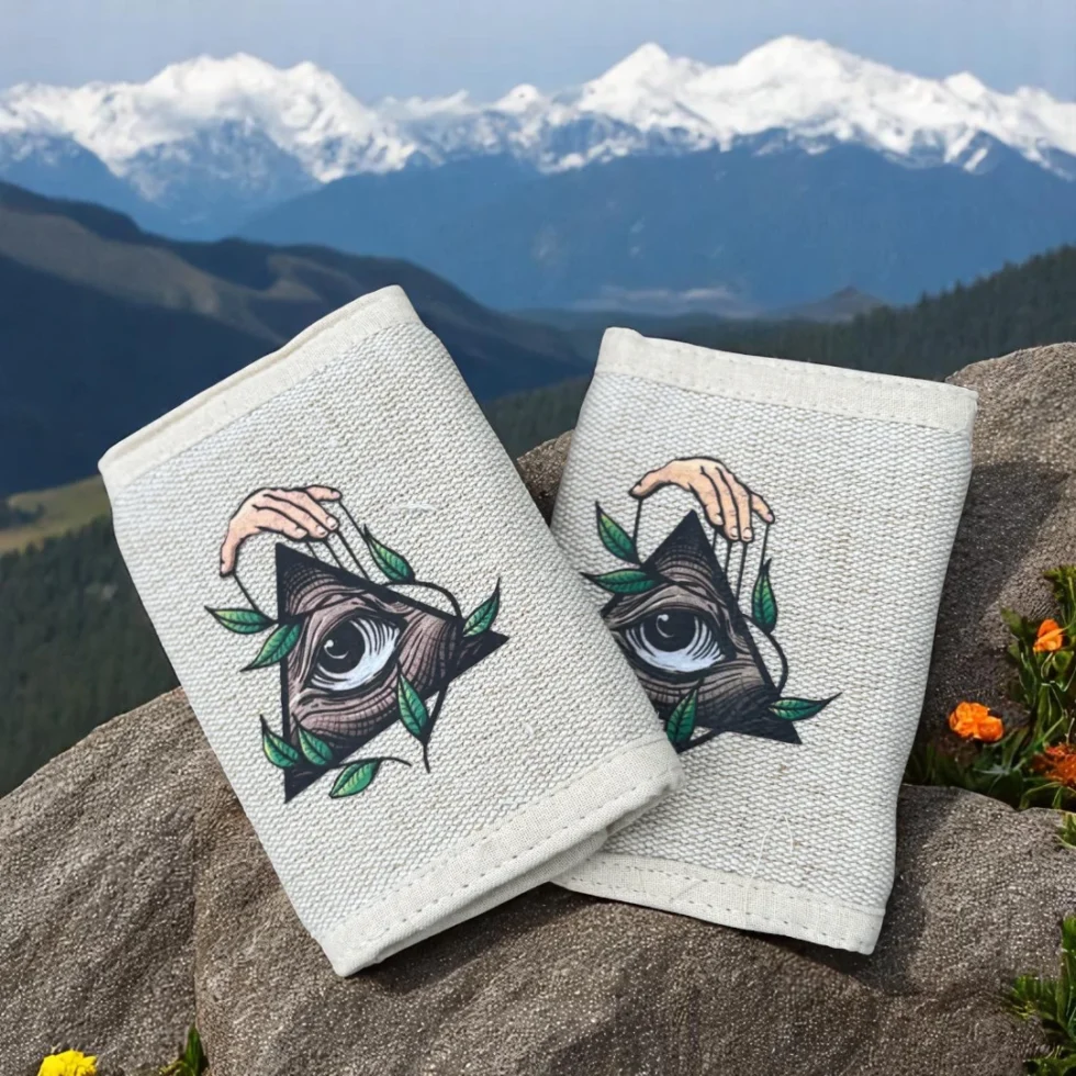 Trendy Pahadi Bhang Hemp Wallet – Himachal's Handcrafted Style - Himachalbox.com
