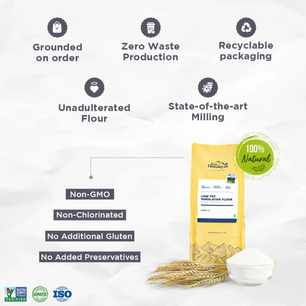 Low Fat Himalayan Bread Flour – High Protein, Low Fat Baking Flour | Raw Himalayas - Himachalbox.com