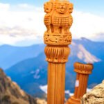 Buy Handcrafted Wooden Ashoka Pillar – National Emblem Replica | HimachalBox