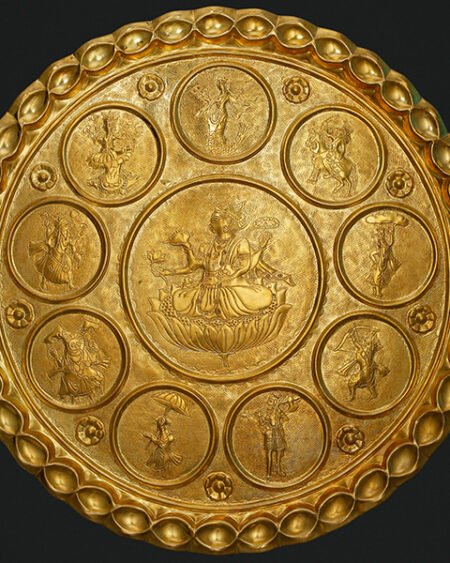 Chamba Thal – Handcrafted Brass Plate with Traditional Embossed Designs from Himachal