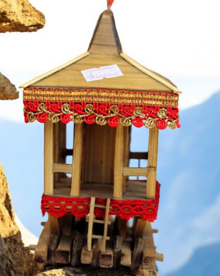 Handmade Bamboo Himachali Temple Rath – Miniature Chariot of Devotion