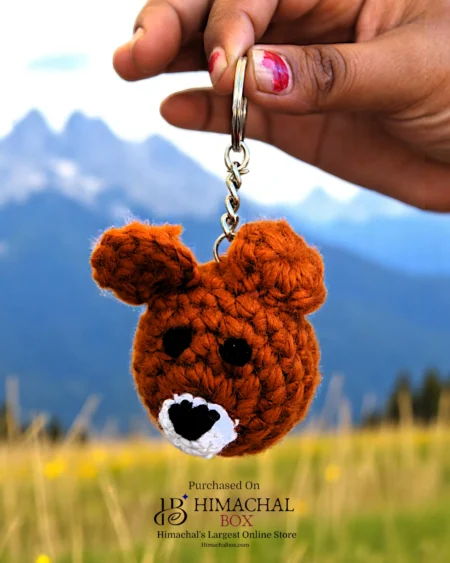 Handmade Crochet Bear Keychain – Cute Himachali Accessory by Local Artisans | HimachalBox