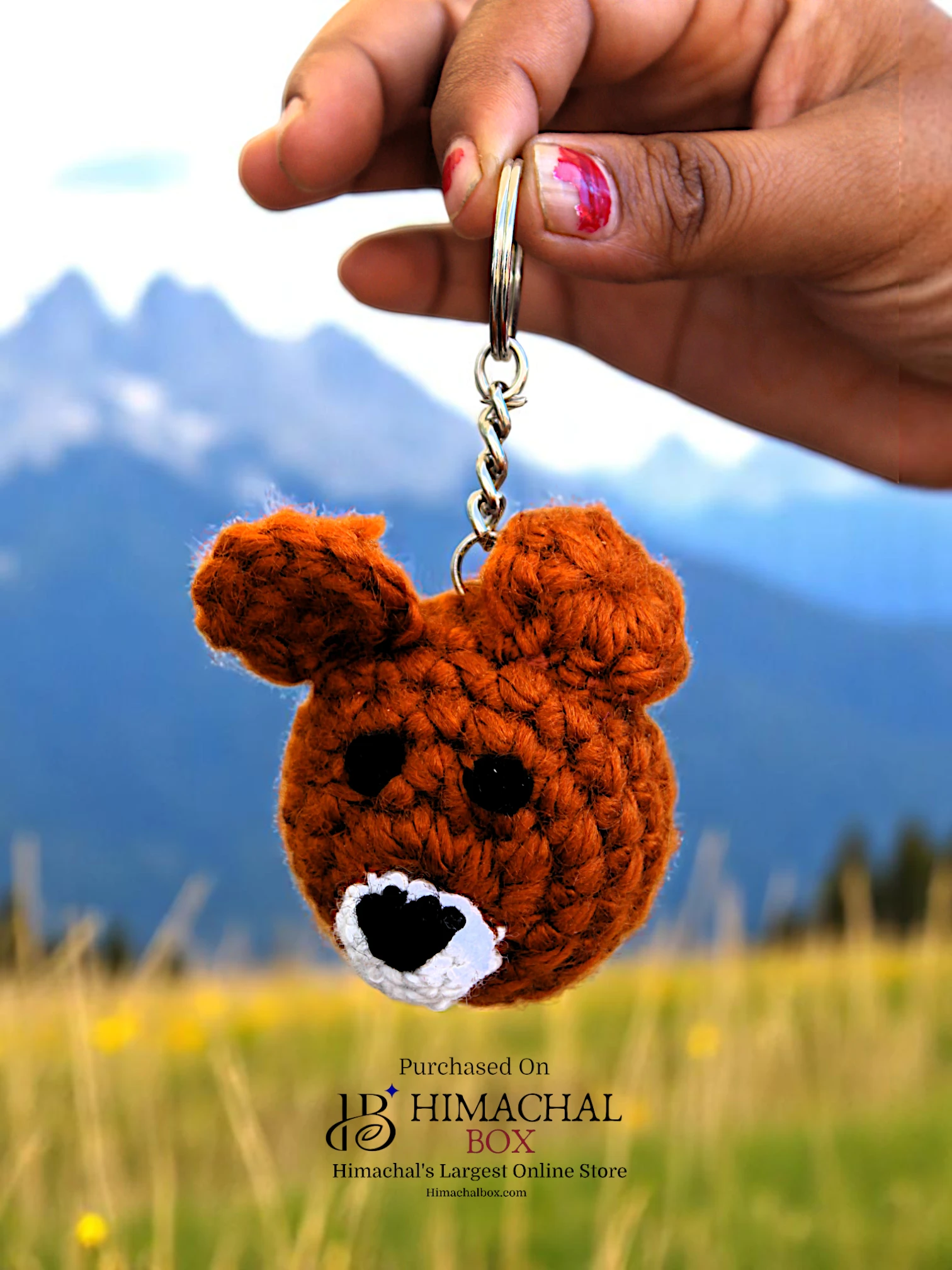Handmade Crochet Bear Keychain – Cute Himachali Accessory by Local Artisans | HimachalBox