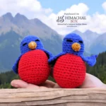 Handmade Hand Crochet Blue Bird Pair – Adorable Decorative Toy Set | Available on HimachalBox