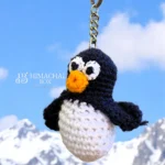 Handmade Woolen Penguin Keychain – Cute Crochet Toy from the Himalayas