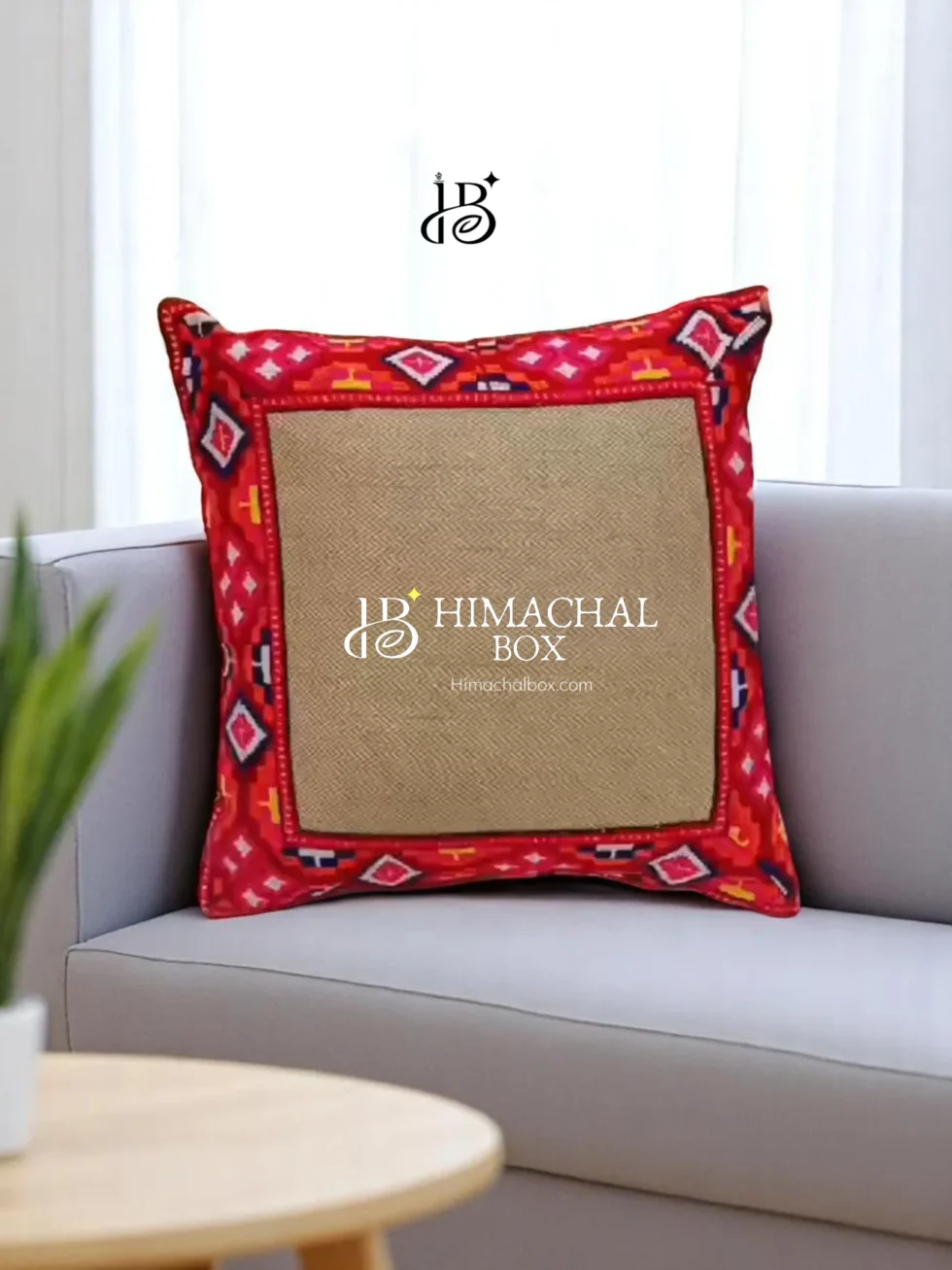 Kullu Patti Cushion Cover – Handcrafted Himachali Charm for Every Corner