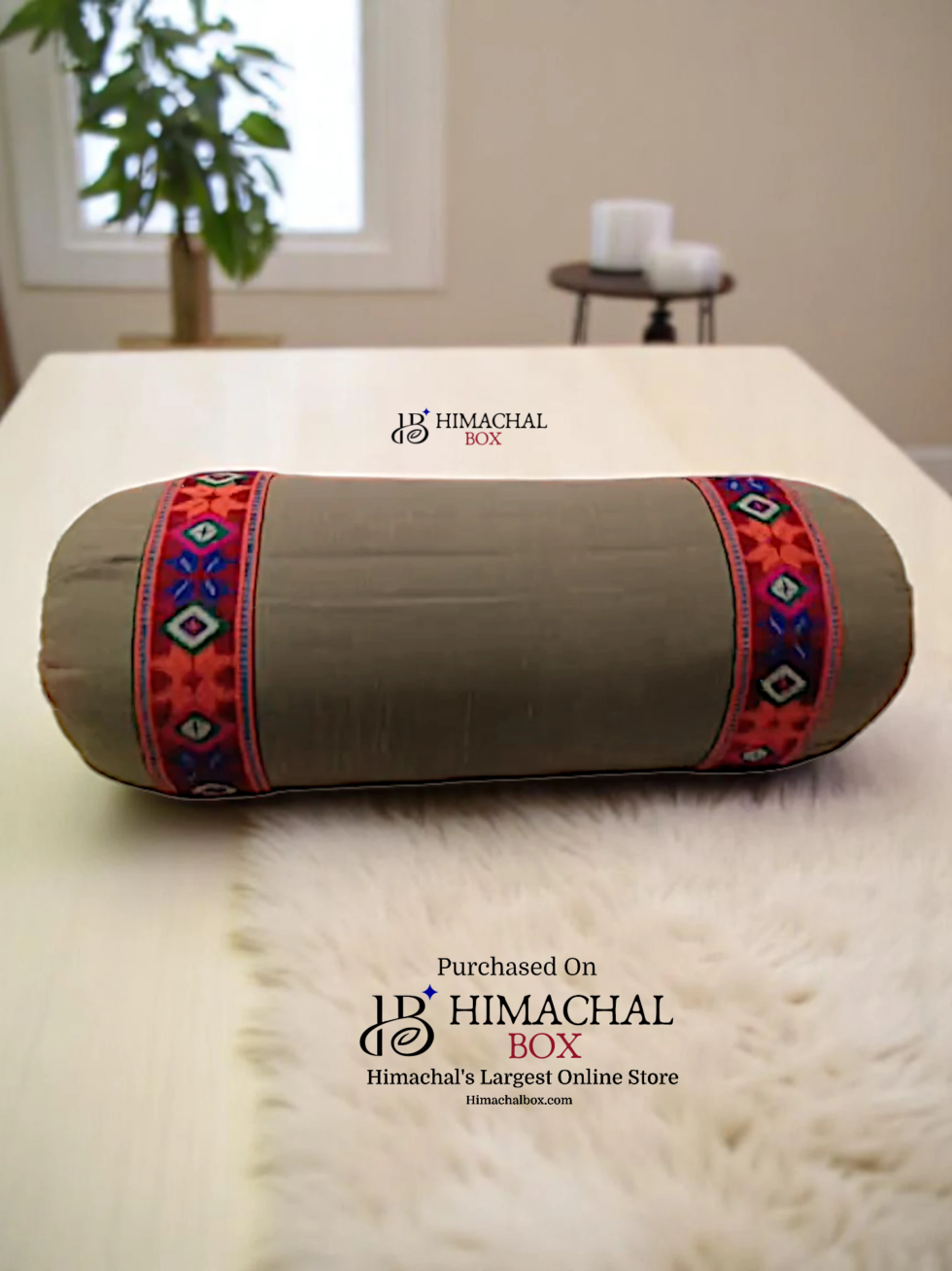 Kullu Patti Diwan Bolster Cover – Handcrafted for Gol Takiya, Giddi & Floor Cushions