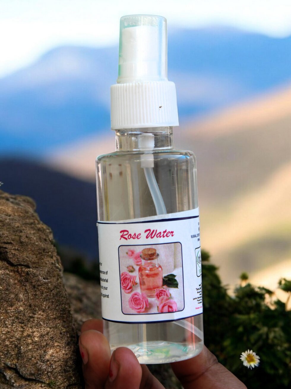 Natural Rose Water – 100ml Steam Distilled & Handmade in Himachal HimachalBox