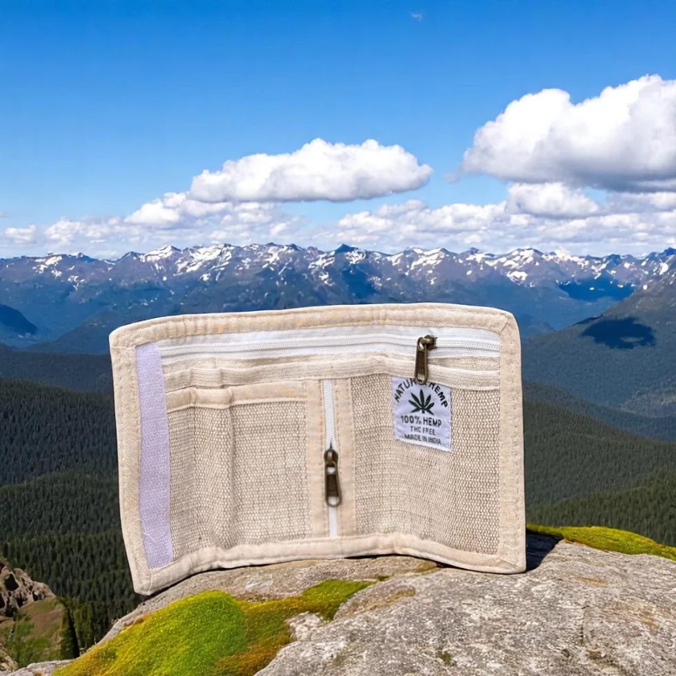 Rasta Leaf Wallet – Handmade from Himalayan Hemp -HimachalBox.com