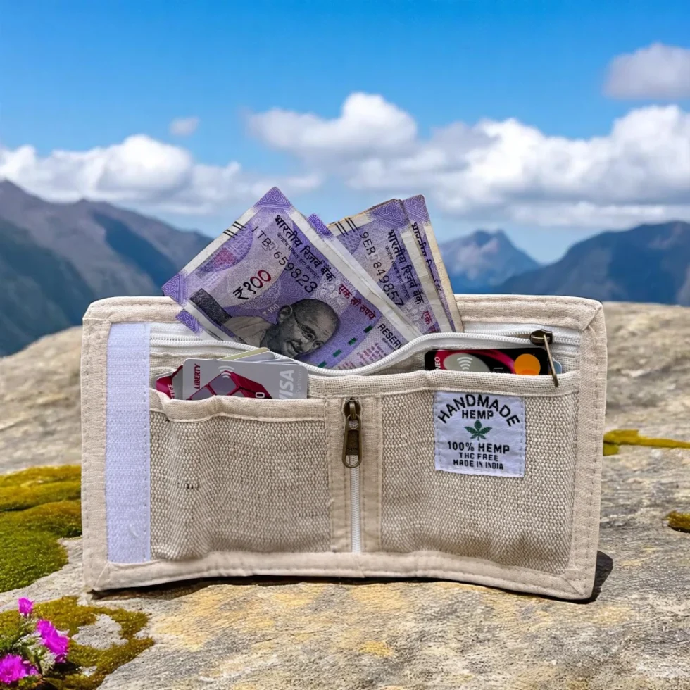 Rasta Leaf Wallet – Handmade from Himalayan Hemp -HimachalBox.com