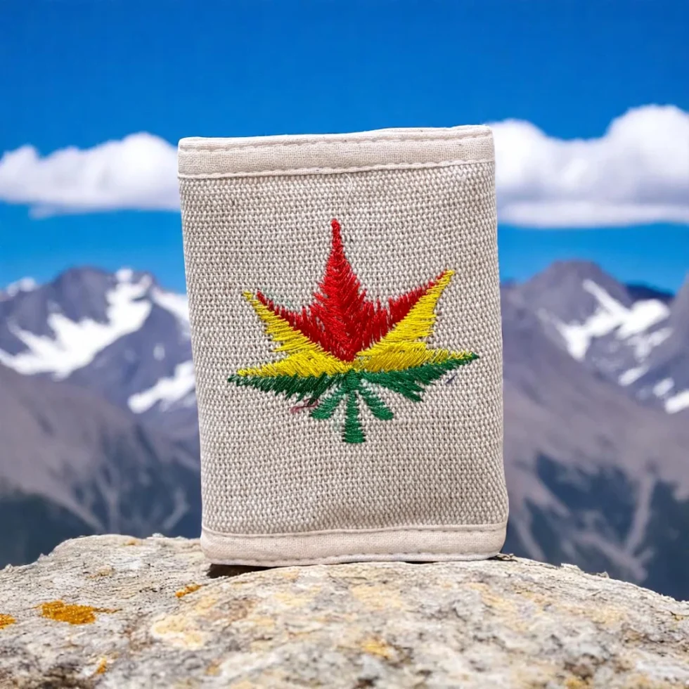 Rasta Leaf Wallet – Handmade from Himalayan Hemp -HimachalBox.com