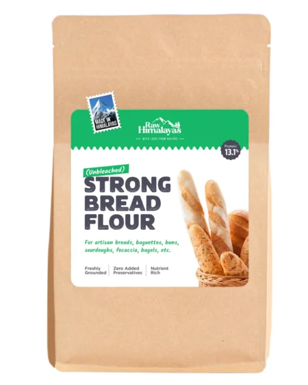 Raw Himalayas T65 Strong Bread Flour – Unbleached, High-Protein Himalayan Wheat