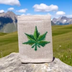 Trendy Pahadi Hemp Wallet with Bhang Leaf Embroidery – Handmade in Himachal - Himachalbox.com