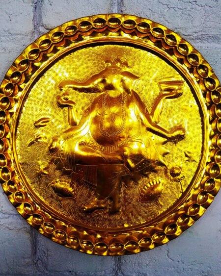Chamba Metal Thal – Handcrafted Embossed Brass Plate from Himachal Pradesh - Himachalbox.com