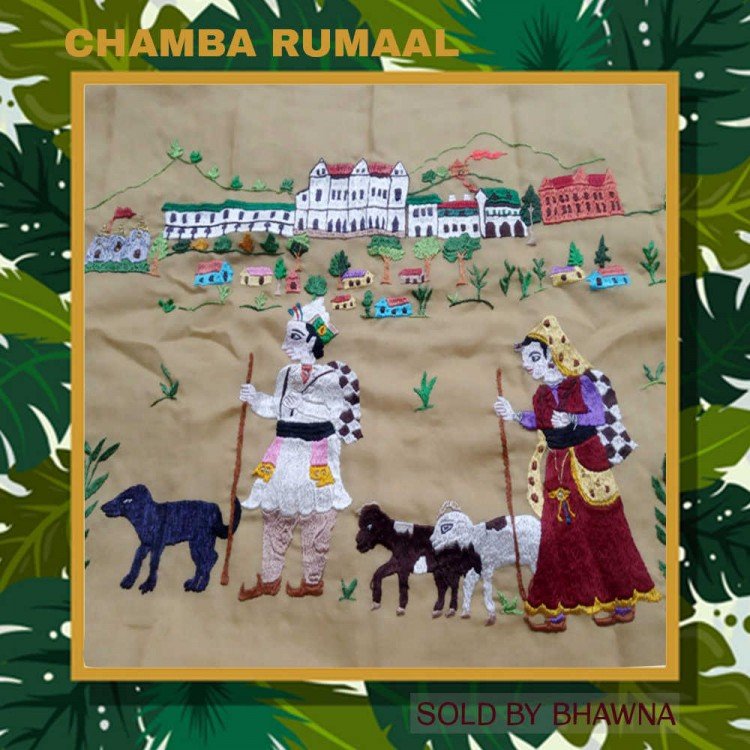 GI-Patented Chamba Rumaal - Authentic Himachal Embroidery Art