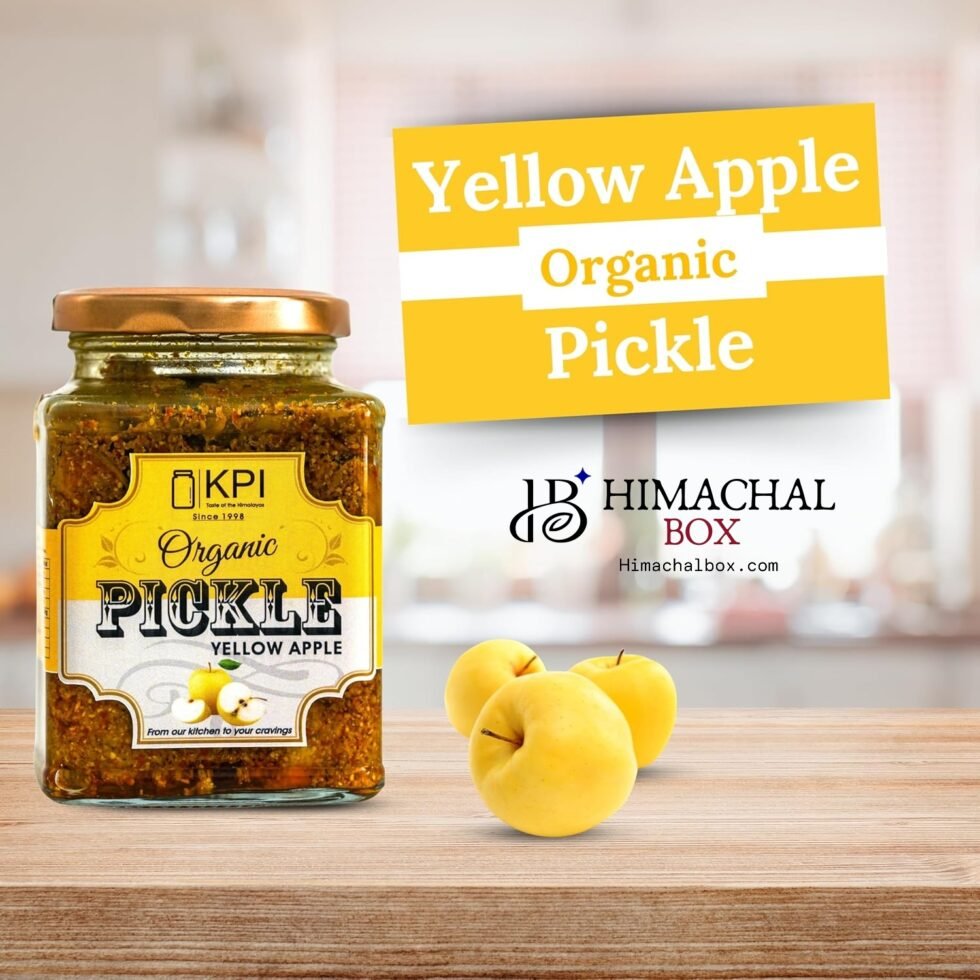 Homemade Organic Yellow Apple Pickle (Peela Seb ka Achaar)