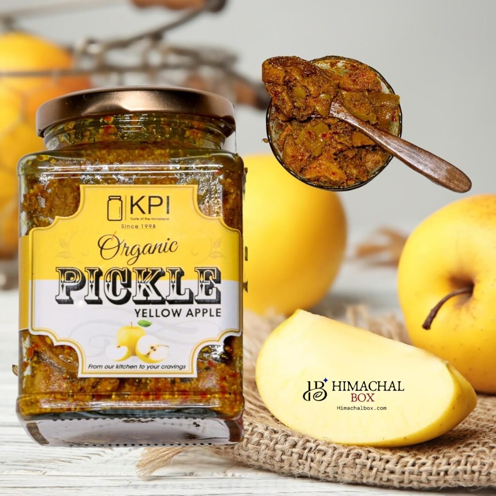 Homemade Organic Yellow Apple Pickle (Peela Seb ka Achaar)