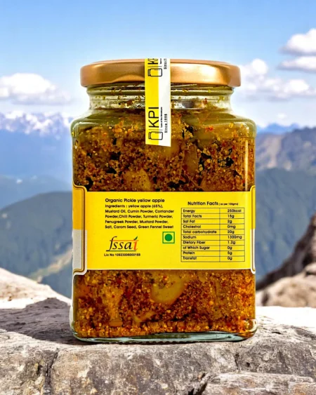 Homemade Organic Yellow Apple Pickle (Peela Seb ka Achaar)