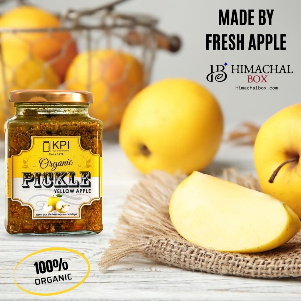 Homemade Organic Yellow Apple Pickle (Peela Seb ka Achaar)