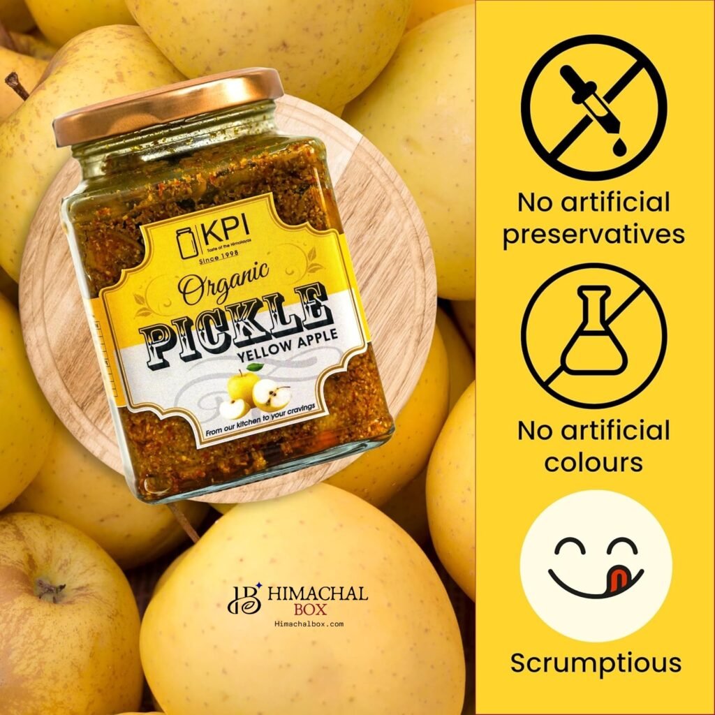Homemade Organic Yellow Apple Pickle (Peela Seb ka Achaar)