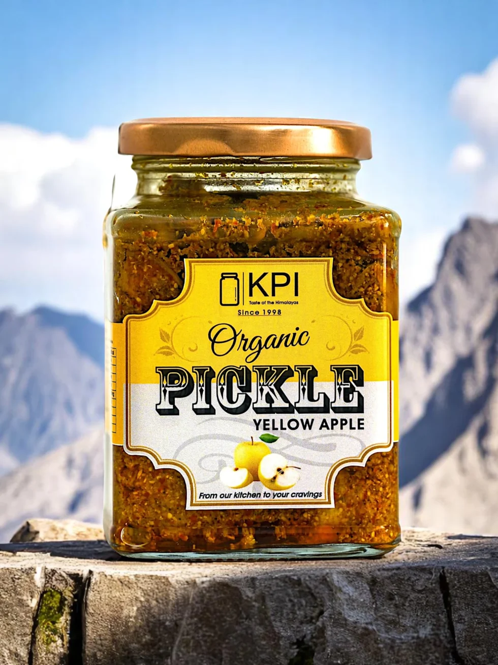 Homemade Organic Yellow Apple Pickle (Peela Seb ka Achaar)