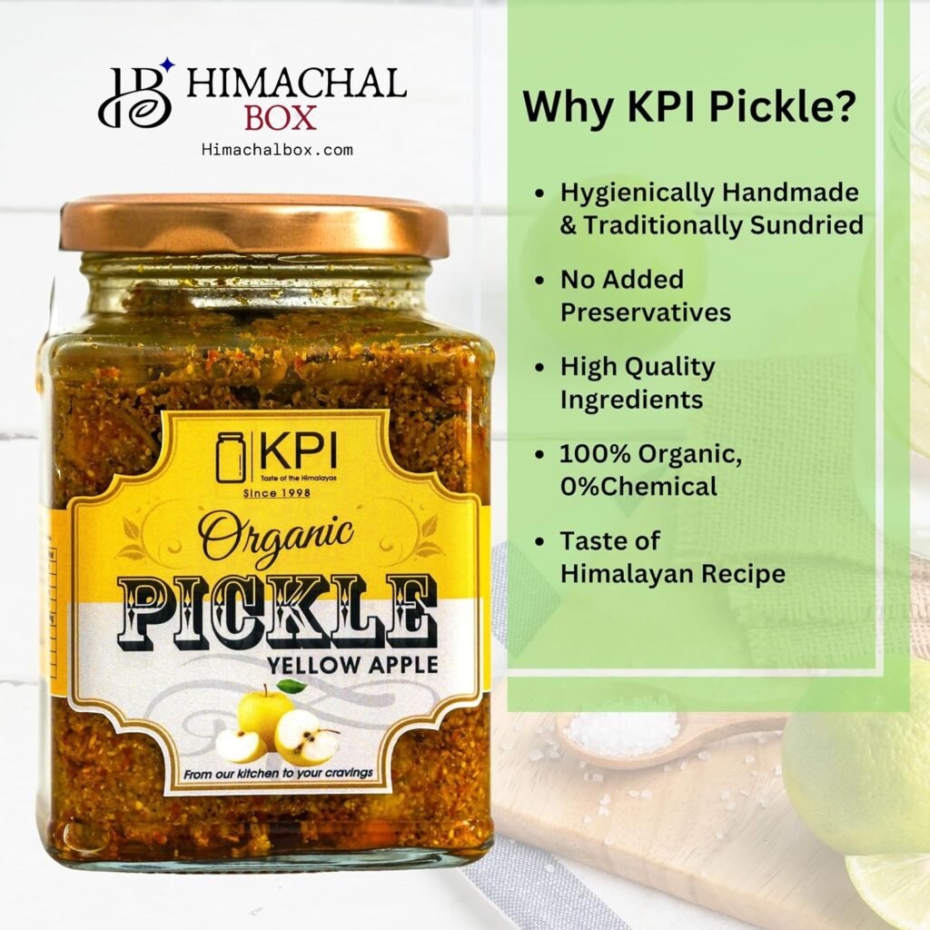 Homemade Organic Yellow Apple Pickle (Peela Seb ka Achaar)