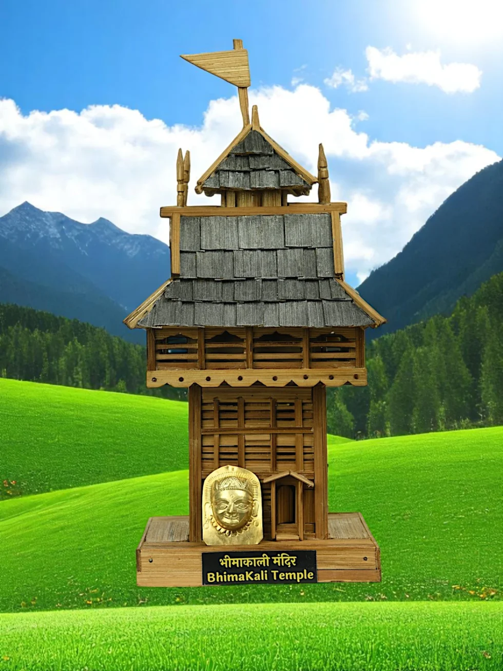 Bhimakali Temple Wooden Replica Home Decor Gift Corporate Handmade