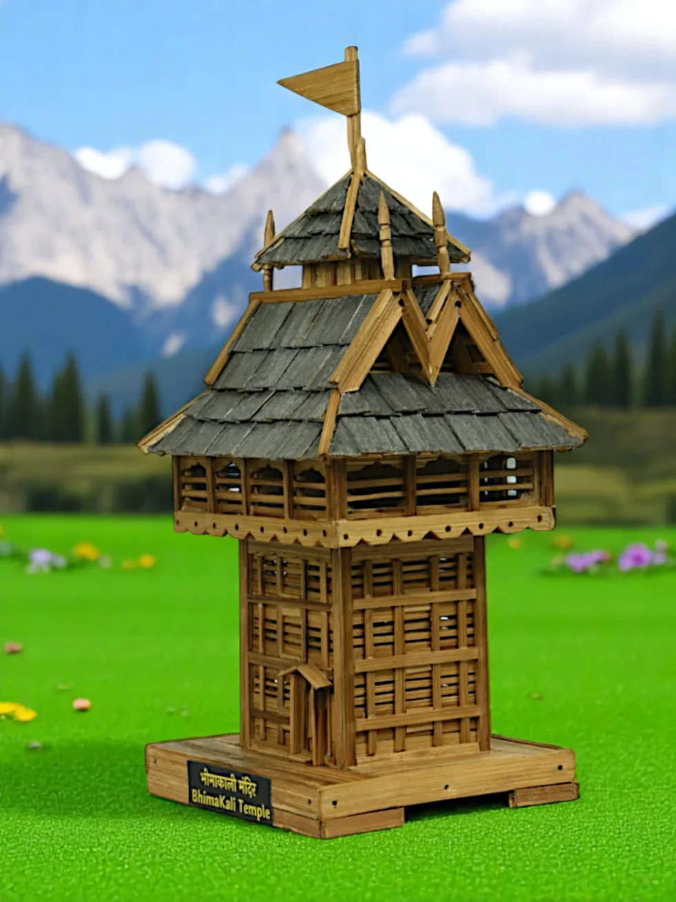 Bhimakali Temple Wooden Replica Home Decor Gift Corporate Handmade