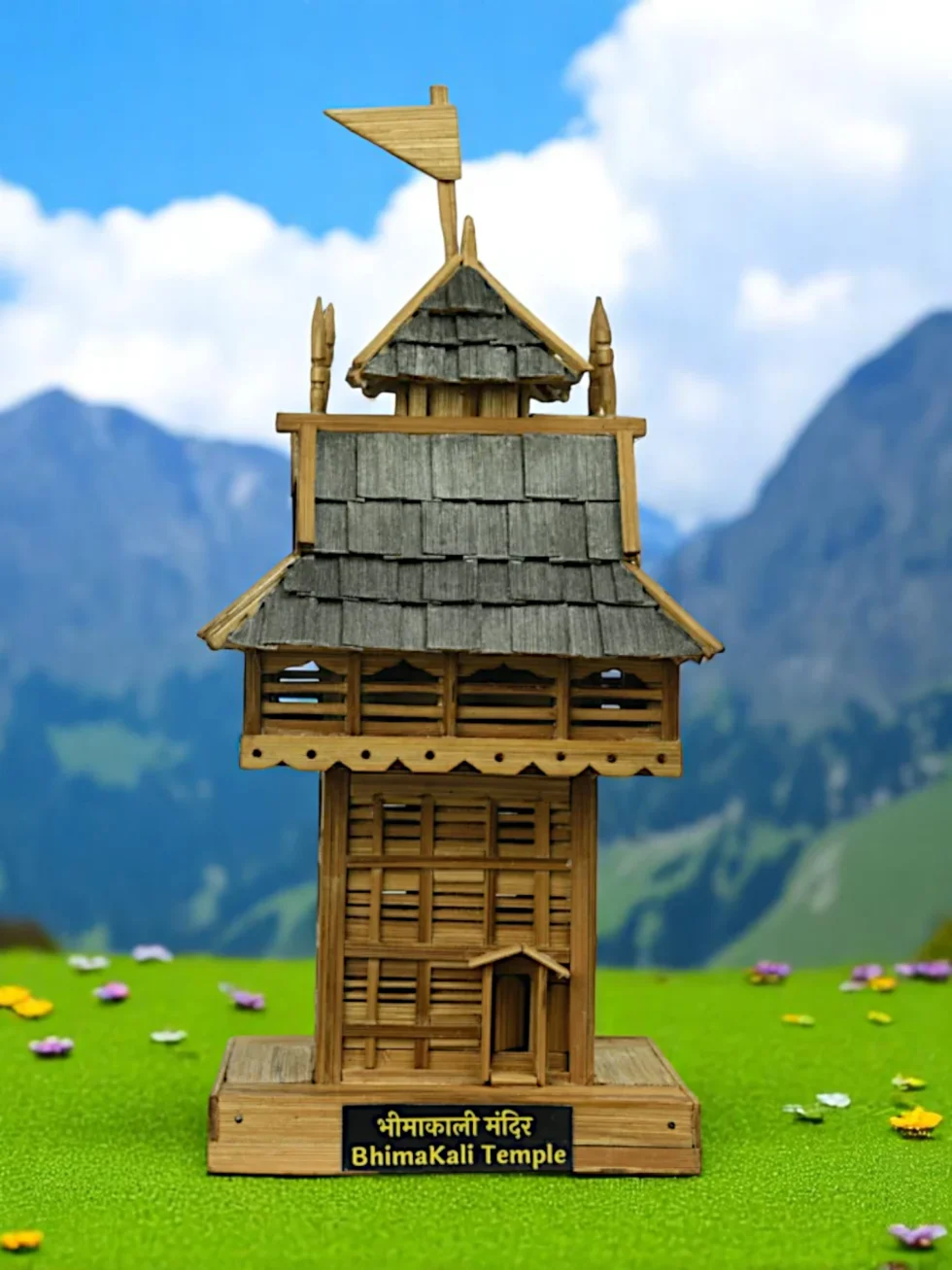 Bhimakali Temple Wooden Replica Home Decor Gift Corporate Handmade