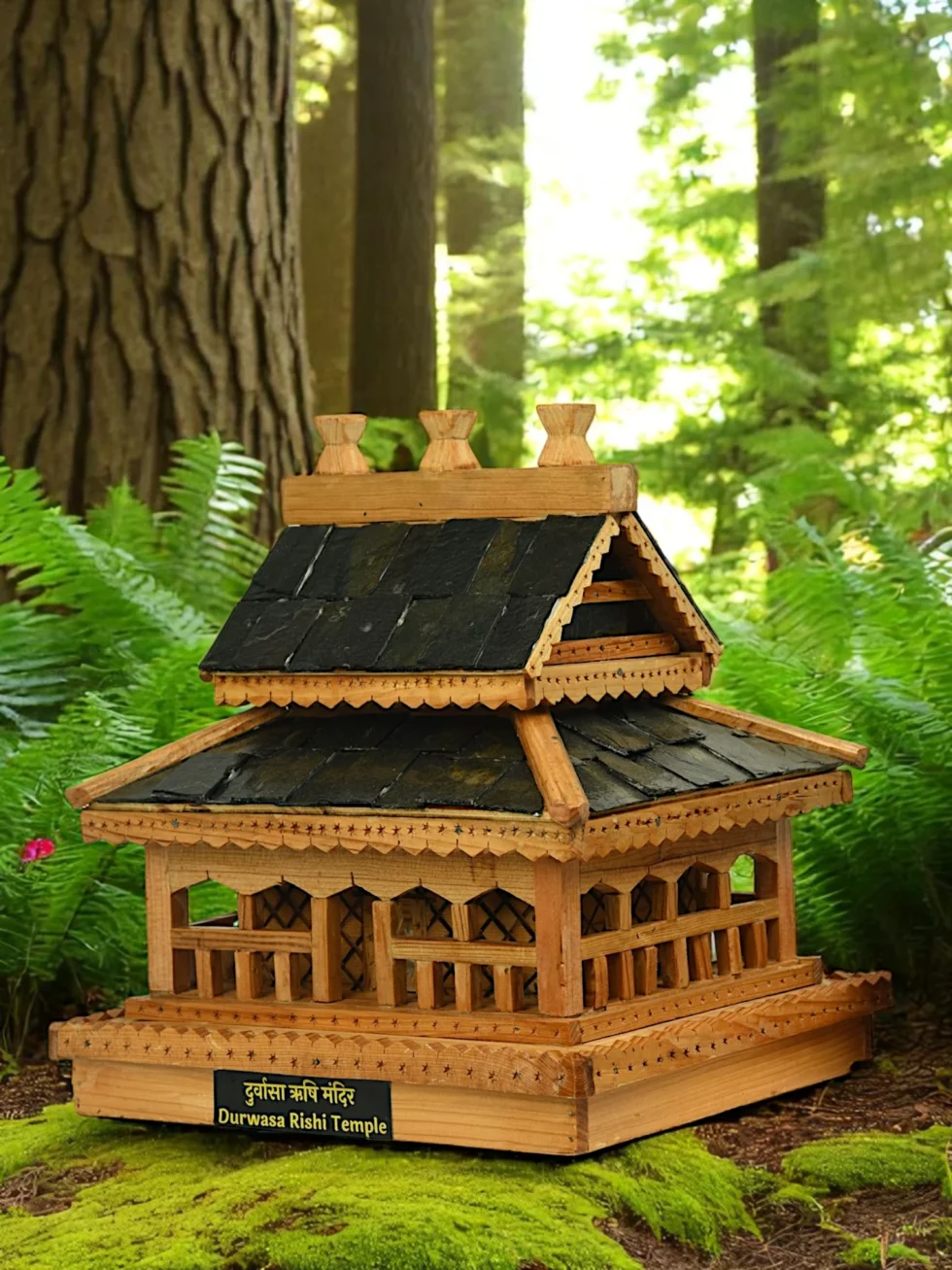 Handcrafted Wooden Replica of Durvasa Rishi Temple – Mystical Heritage Shrine of Kullu