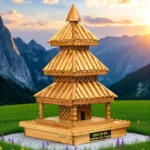 Handcrafted Wooden Replica of Hadimba Devi Temple – Manali’s Iconic Pagoda-Style Heritage Gift