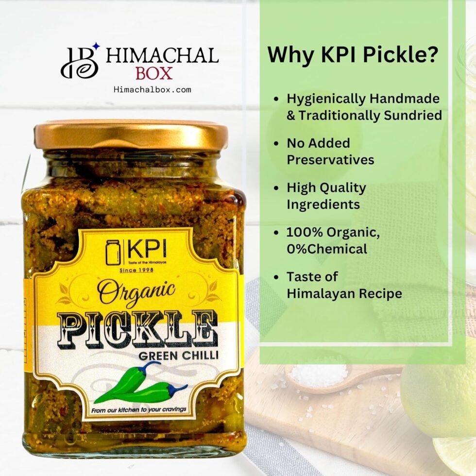 Homemade Organic Hari Mirch (Green Chilli) Pickle – Spicy, Tangy, and Totally Addictive Himachalbox.com