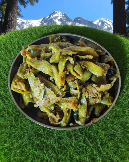 Homemade Organic Karela (Bitter Gourd) Pickle – A Healthy, Spicy Twist from the Hills