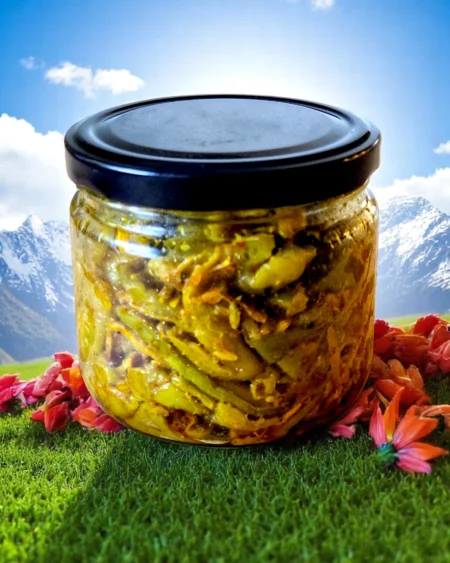 Homemade Organic Karela (Bitter Gourd) Pickle – A Healthy, Spicy Twist from the Hills