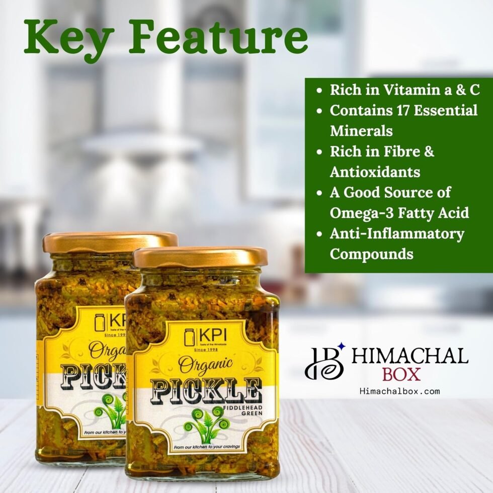 Homemade Organic Lingdi Fern Fiddlehead Pickle - Himachal Box - Order Online