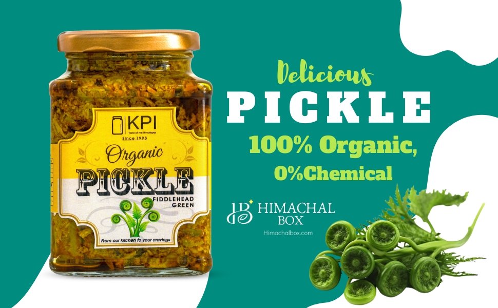 Homemade Organic Lingdi Fern Fiddlehead Pickle - Himachal Box - Order Online