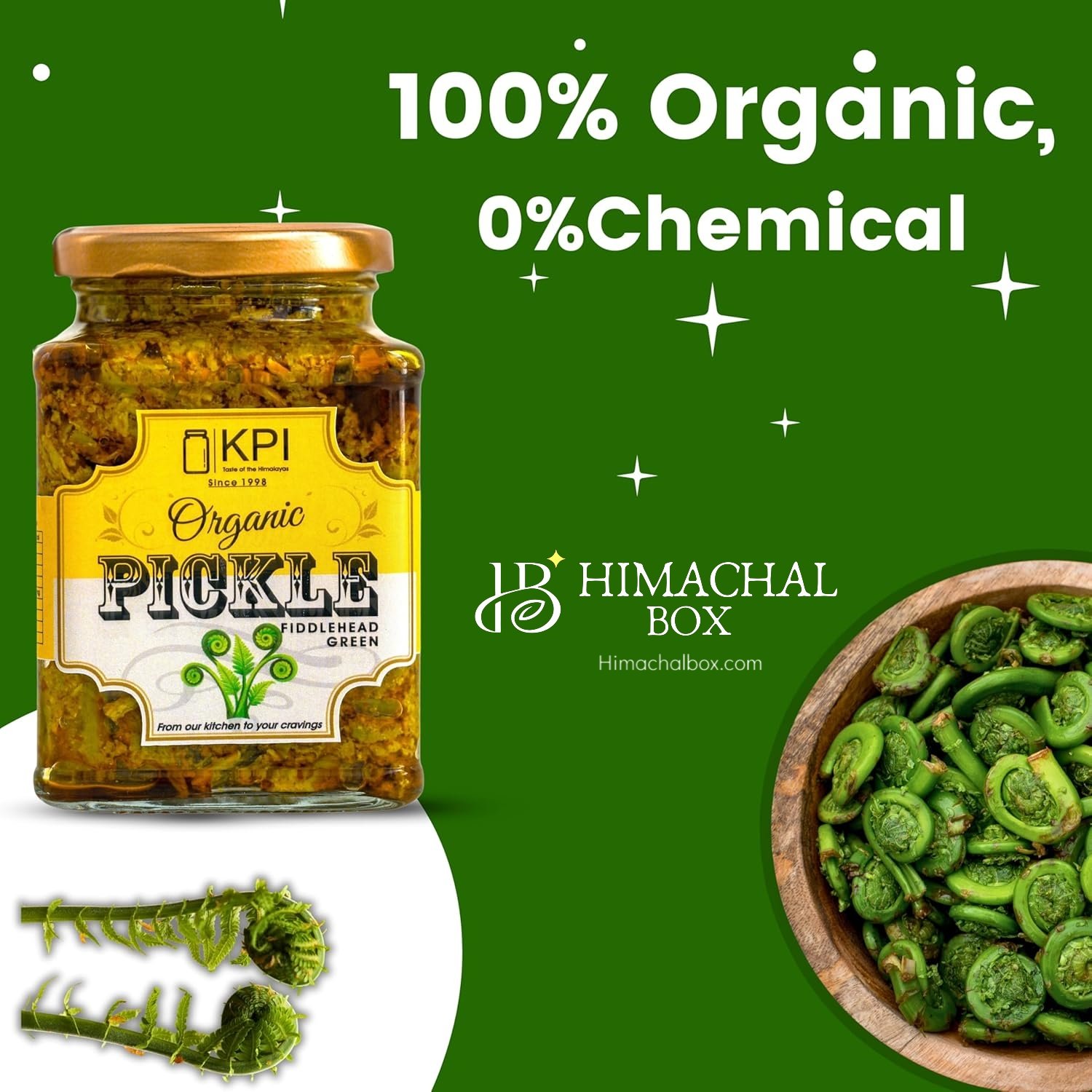 πΏ Homemade Organic Lingdi / Fern Fiddlehead Pickle β A Wild Himachali Delight - Image 3