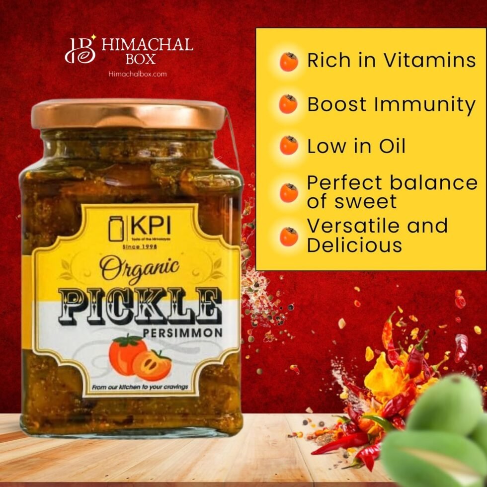 Homemade Organic Persimmon (Japani) Pickle – Sweet, Spicy & Rare Japani Fruit Achaar