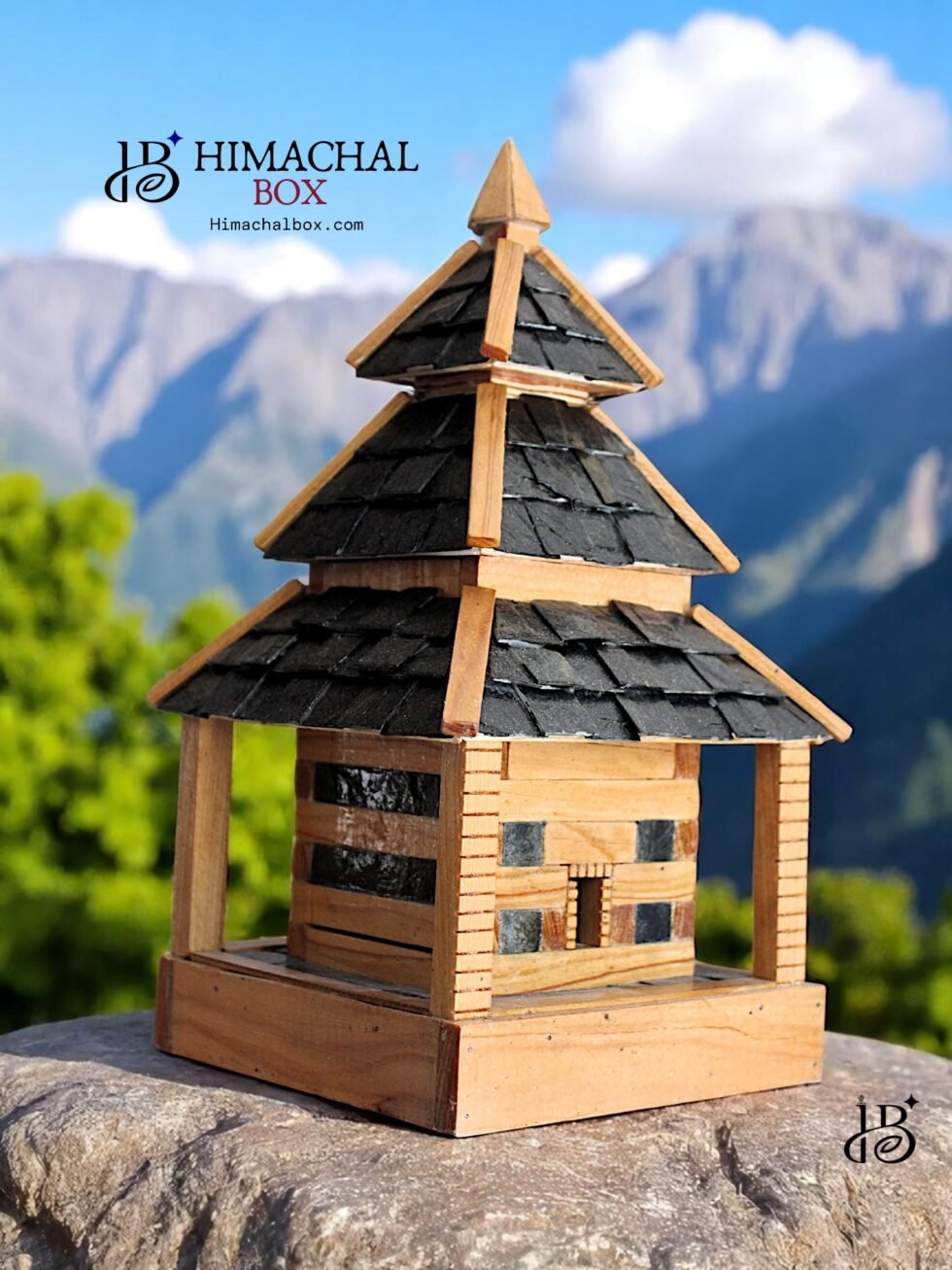 Wooden Replica of Hadimba Devi Temple – Manali (Dungri) – Traditional Himachali Souvenir & Decor
