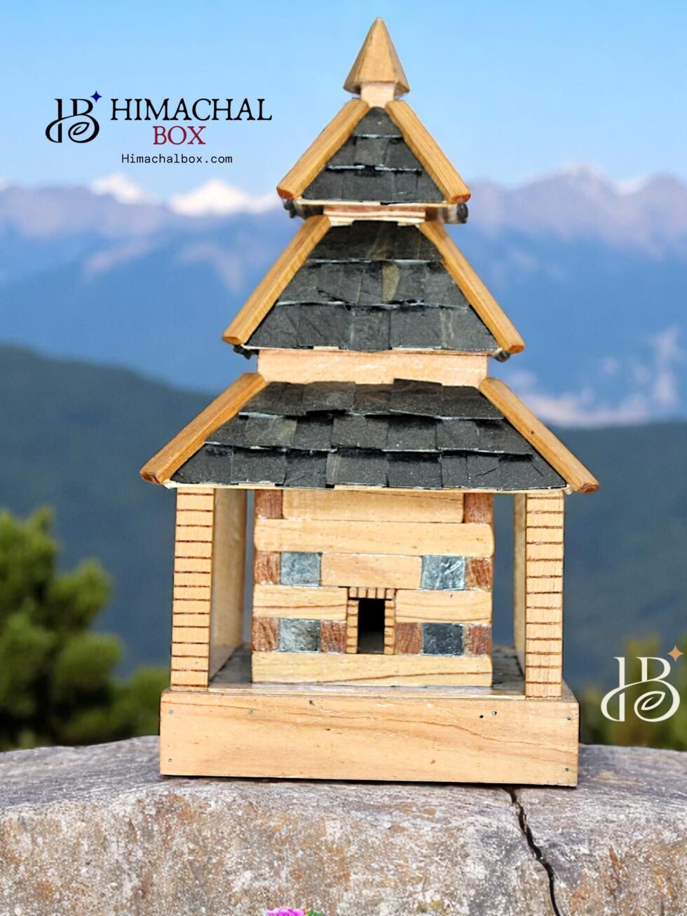 Wooden Replica of Hadimba Devi Temple – Manali (Dungri) – Traditional Himachali Souvenir & Decor