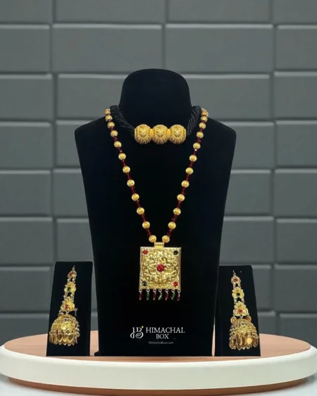 Himachali Kanth Mala Set – Traditional Choker Necklace with Earrings HimachalBox