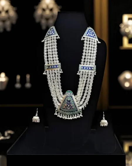 Himachali Pahadi Brass Artificial Jewellery Set – Necklace + Earrings