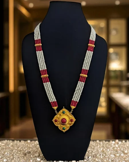 Himachali Traditional Ghau Necklace with Mala – Most Wearing Neckles in Kullu