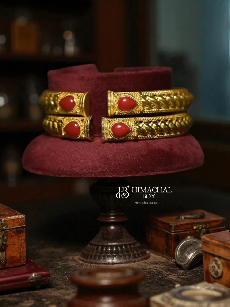 Tibetan Style Kangan – Traditional Ethnic Bangle Pair HimachalBox