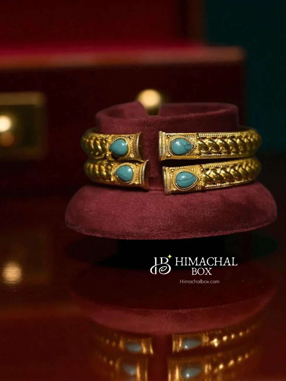 Tibetan Style Kangan – Traditional Ethnic Bangle Pair HimachalBox