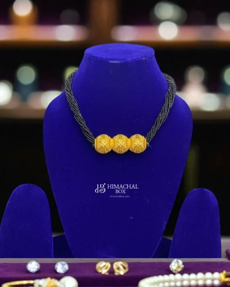 Traditional Trimani Necklace – Himachali Ethnic Jewellery in Gold Finish HimachalBox